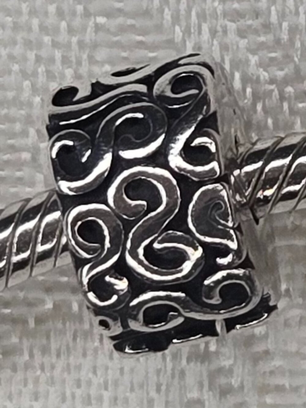 Pandora ALE 925 Sterling Silver Swirl Clip Charm/Spacer